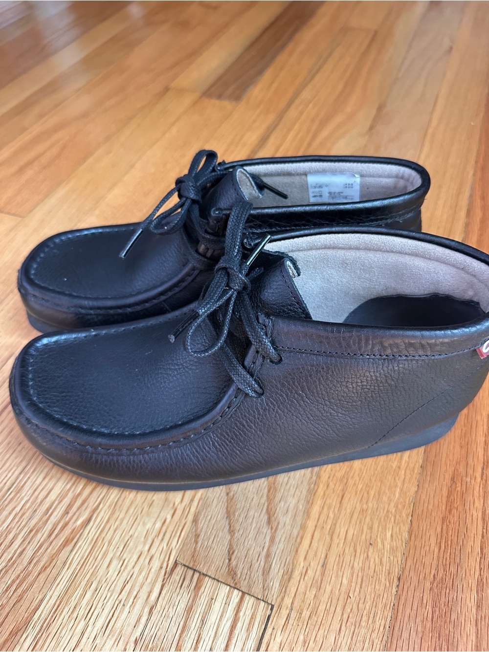 Clarks Collection Stinson Hi Black Leather Chukka Boots Men’s US 9 Moc Toe